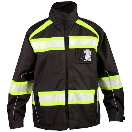 2X, Black, Class 1 Enhanced Visibility Premium Jacket